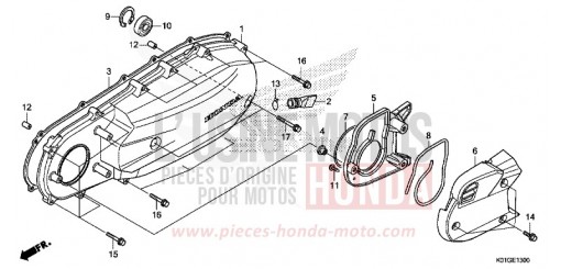 SEITENABDECKUNG, LINKS SH125ADG de 2016